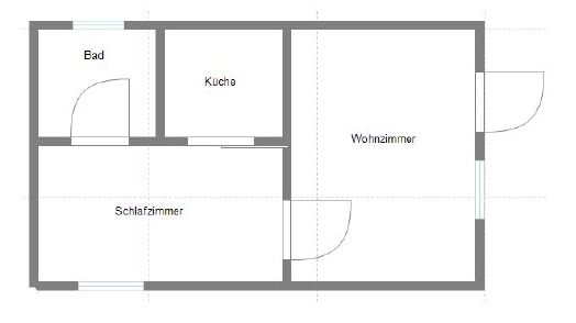 Grundriss Garz im Waldhaus Sellin – Raumaufteilung